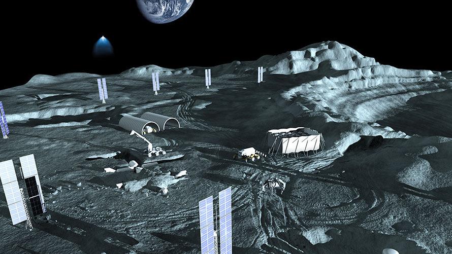 One small step for man, one giant lode for moon-mining robots